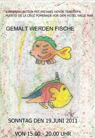Kindermalaktion mit Michael Hoyer auf Teneriffa